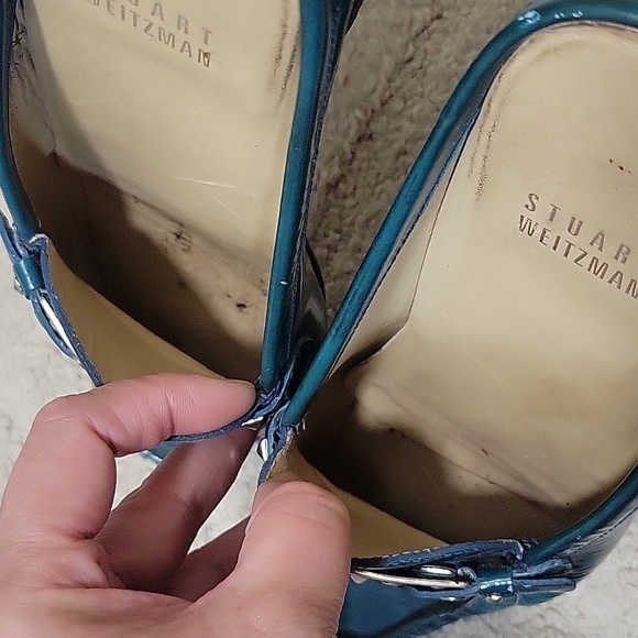 Stuart Weitzman Patent Leather Mules. Size 7.5 - Picture 6 of 8